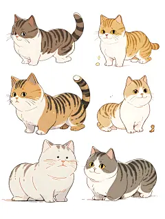 可爱猫咪表情包素材图AI图