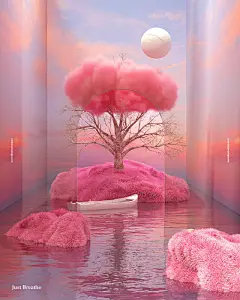 3D C4D海报超现实幻想
作者：Studio—JQ ∆ Bath, United Kingdom ​​​​