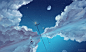 Anime 1400x849 anime clouds skies