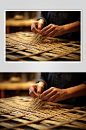 AI数字艺术传统手工编织工艺竹编摄影图-众图网