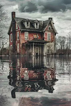 自然灾害城市淹水图片