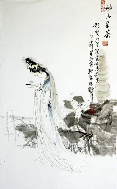 [七绝·金陵好大雪]

金陵昨夜花无数，方晓江东正是冬。
几缕长风雕白树，石头城里觅春容。

——画作为江苏无锡冯远教授作品
—— #南京下雪##书画新浪潮#  南京下雪，无非就是意思意思，会很多很冷么？...展开全文c