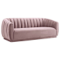Timeless and inviting in lush velvets, the lavish channel tufted Arno sofa is the piece you've been searching for. Upholstered in various sumptuous velvet options this handmade trendsetting sofa will add style and color to any room.    Handmade by skilled