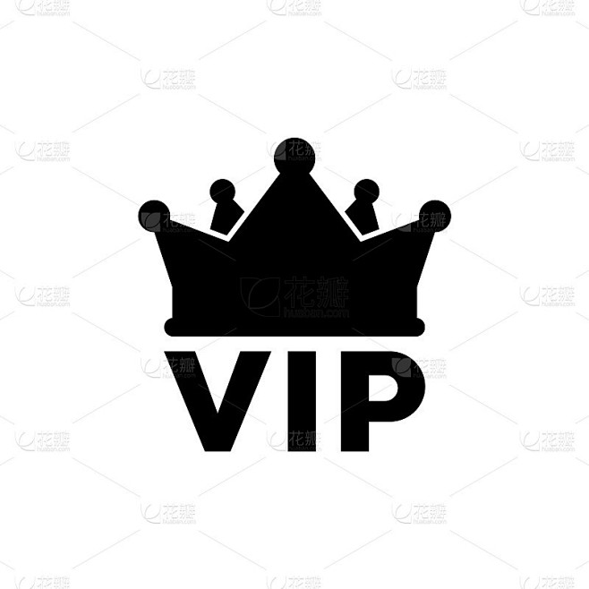 VIP图标，标志孤立在一个白色的背景