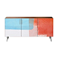 George Oliver Draughn Sideboard Color (Base/Top): Walnut/Chrome