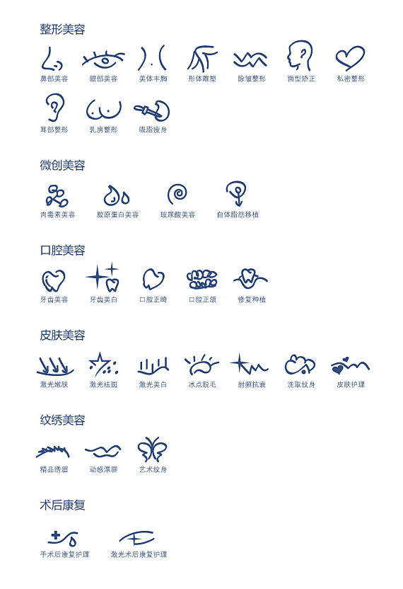 8000004★医疗整形图标