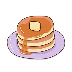 美食甜点蛋糕手绘插画插图标 icon 涂鸦 黑白简笔画 插画 漫画 卡通breakfast-19