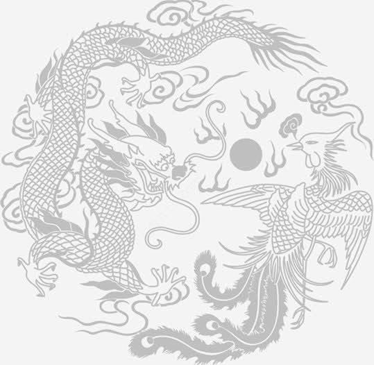 龙凤图腾中国风元素png免抠素材 页面网...