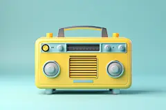 老物件复古便携式收音机模型