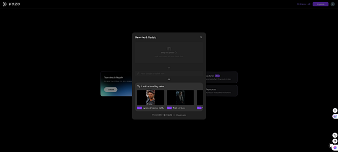 Dashboard | Vozo