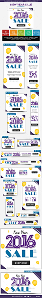 New Year Sale Banners - Banners & Ads Web Elements