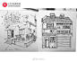 黑白插画: 建筑手绘一组。 ​（作者：-朵拉iii ​） ​​​​