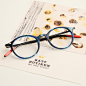 右店 日本设计进口超轻细板材近视眼镜 宝石蓝女款近视手造眼镜架 原创 新款 2013