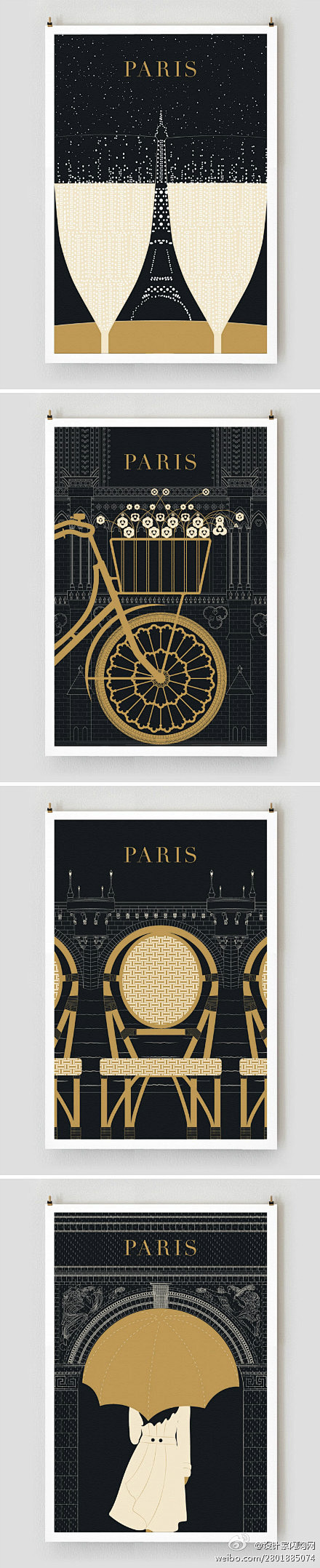 #设计家涂画本#很Paris 的海报，看...