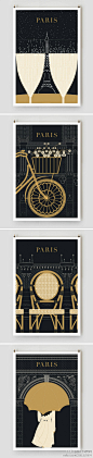 #设计家涂画本#很Paris 的海报，看了是不是让你有一种想“订一张去巴黎的单程机票”的冲动？By Evan Robertson