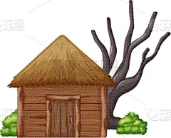 木制,分离着色,小屋,白色背景,白色,艺术,建筑,自然,图像,设计
