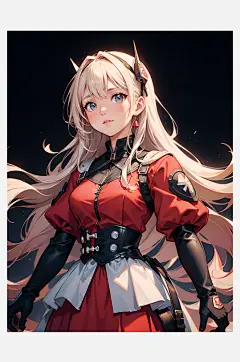 数字艺术手绘少女插画少女壁纸-众图网