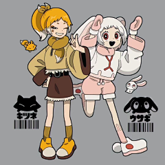 橘色落日采集到Q版