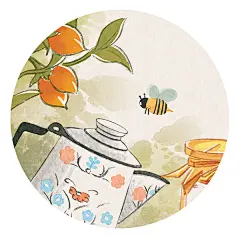 美丽加芬涟庄园产品系列海报插画设计 | 桔Piang - 原创作品 - 涂鸦王国