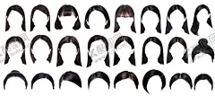 女生发型 【酷图网】矢量,剪影,各种,合,集,男女,发型,头发,中分,理发,长发,轮廓,模特,美女,波浪,染发,烫发,店,发廊,假发,实用,卷发,直发,人物,头型,秀发,洗发,护发,cosplay,换,游戏,卡通,造型,化妆,变装,黑发,设计,动漫动画,动漫人物,各种发型,美发