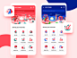 Christmas & New Year theme new year christmas food app gofood mobile app ui illustration