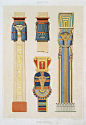 Isis pillars from Histoire de l'art égyptien (1878) by Émile Prisse d'Avennes. Original from The New York…