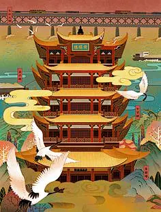 武汉-黄鹤楼|插画|商业插画|qq693597604 - 原创作品 -  ()