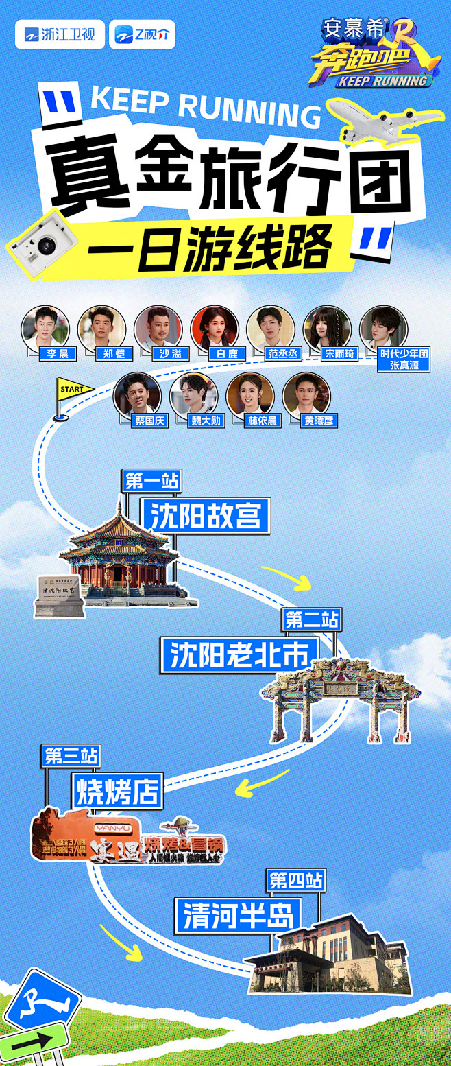 奔跑吧12 真金旅行团一日旅游线长图