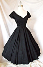 Exquisite Vtg 1950s Cocktail Party Portrait Dress