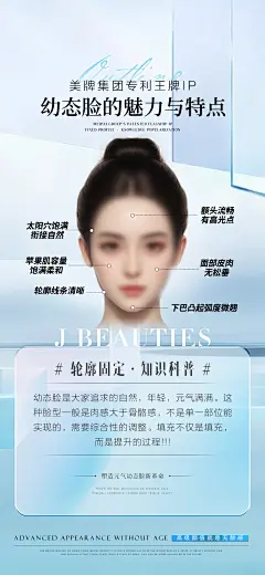 【仙图网】海报 医美 人物 面部轮廓 抗衰 项目 简洁 幼态脸 针剂 注射点位 面部折叠 轮廓固定|1057869 
