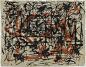 Painting
艺术家：杰克逊·波洛克
年份：1954
材质：Black and colored ink on paper b. Oil and gouache on paper
尺寸：40.0 x 52.1 CM