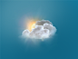 云的天气图标，多风，阳光网络云，freshv3