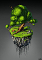 2D_数字_数字绘画_飞行_游戏_gravity_树_isometric_ingame_gameart_leaf_leafs_mashroom_自然风景_Photoshop_石_岩石_Asset_作品编号:358999_高清CG插画、原画下载_千画网588art.com