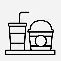 学校食堂食堂图标 创意素材