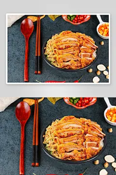 烤肉拌饭摄影图片-众图网