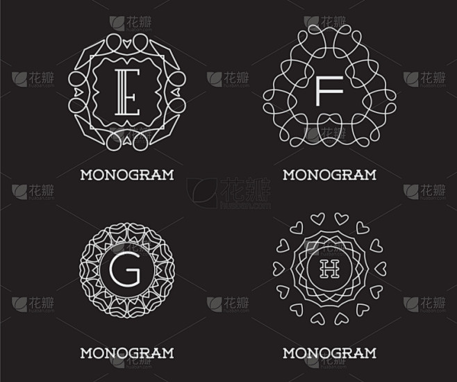 字体,华丽的,请柬,高雅,信函,印有花压字品牌,中世纪花饰字母,装饰