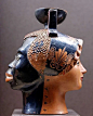 埃塞俄比亚和女性头陶瓶，有卡洛斯题字古希腊公元前520-510 