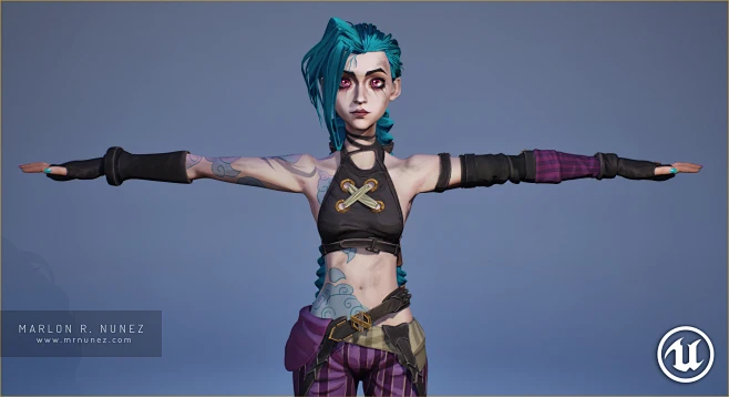 Jinx Unreal Engine - Arcane 2-花瓣网