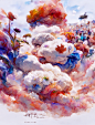 AI绘画-童话中的云朵-4