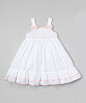 Look at this #zulilyfind! White & Pink Rickrack Bow Dress - Toddler & Girls #zulilyfinds: 