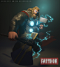 Fat Thor, Jing Zhang : Fan art of Thor.