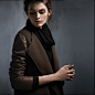 Leather-Sleeve Coat 拼皮袖 羊毛呢大衣
