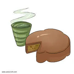 手绘中秋节月饼插画_3029368414