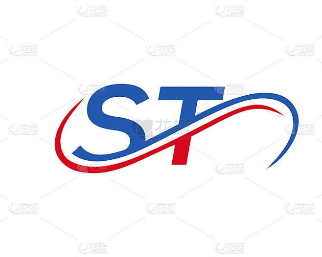 ST标志设计为金融，开发，投资，房地产和管理公司矢量模板。ST字母连结商业标志。ST最初的标志设计素材-花瓣网