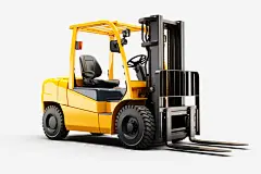 工地工程车叉车模型