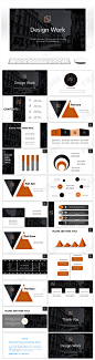 欧美黑色橙色商务办公通用PPTppt模板免费下载-PPT模板-千库网