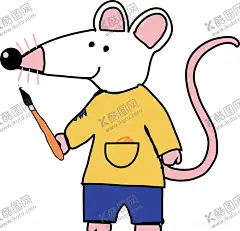 手绘波波鼠小老鼠卡通鼠 【酷图网】手绘,波波鼠,小老鼠,卡通鼠,黄衣服蓝裤子