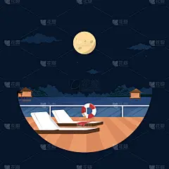 晚上马尔代夫海岛度假小屋度假旅游圈观景