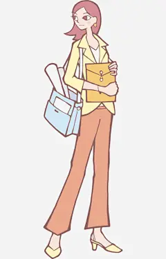 卡通简易手绘上班女郎高清素材 上班 上班卡通 卡通女郎 女郎 免抠png 设计图片 免费下载