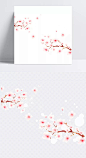 樱花飘落素材|樱花素材,樱花飘落,日本樱花,两枝樱花,卡通元素,手绘/卡通